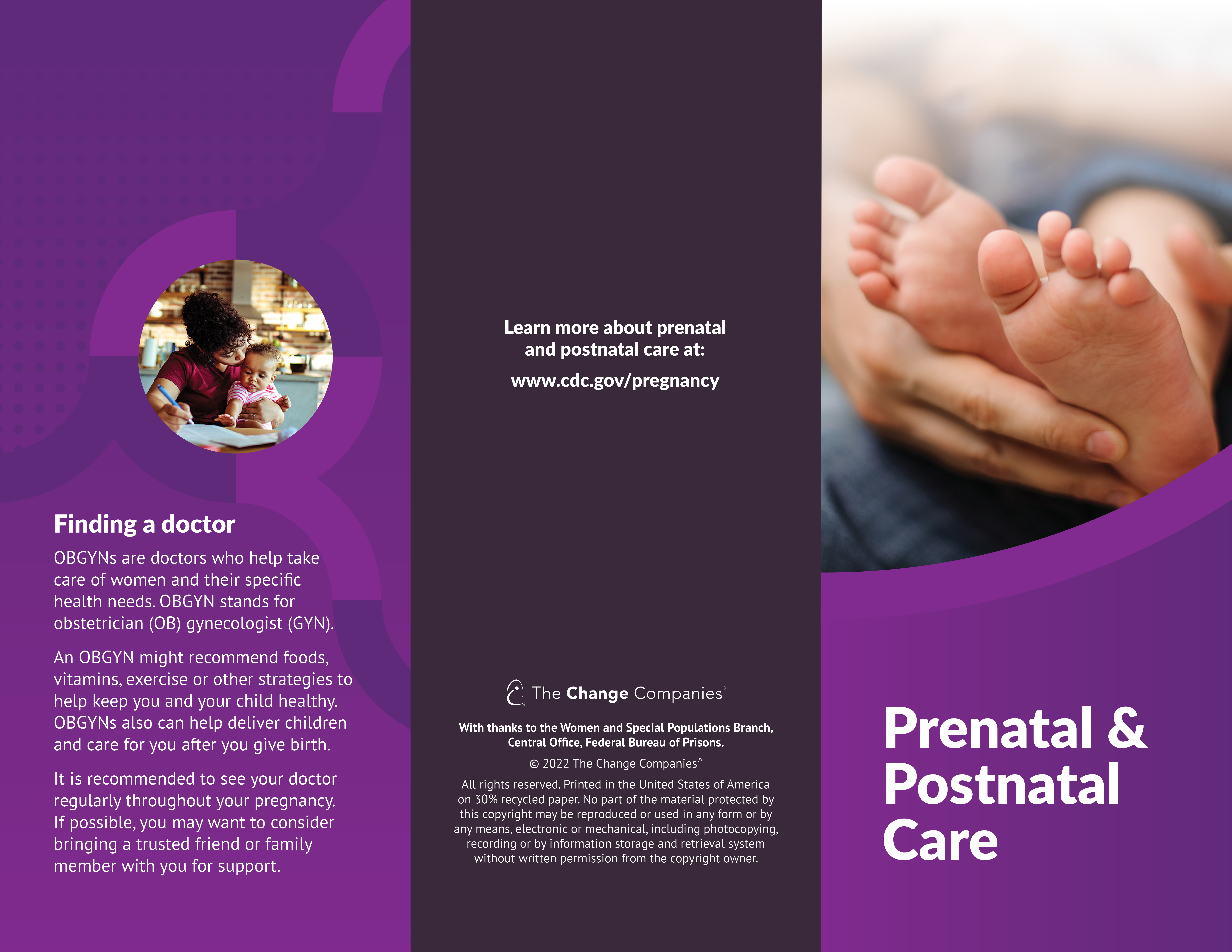 Prenatal and Postnatal Care Care Pamphlet – The Change Companies